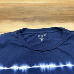 J.Crew T-Shirt Mens Medium Tie Dye Cotton Regular Fit Navy Blue Summer Casual