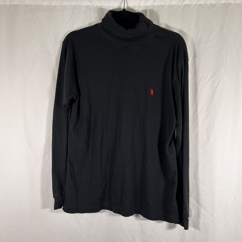 Vintage Knights of Round Table Shirt Men’s Large Black Turtleneck Long Sleeve