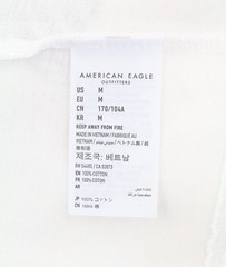 American Eagle Outfitters Oversized Fit T-Shirt Herren M Weiß Baumwolle Kurzarm