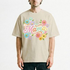 Pastel Mama Flower Retro Vintage Mothers Day T-Shirt Colorful Spring Tee