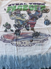 Vintage Grateful Dead Liquid Blue Hockey Tie Dye T Shirt 1994 XXL. 2XL Faceoff