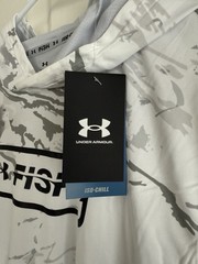 Under Armour Mens Large Iso-Chill Fish Pro Camo Shorebreak Hoodie 🐟 NEW UPF 50+