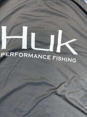 Huk Performance Fishing Offshore Camo Long Sleeve Shirt Mens Medium Stretch