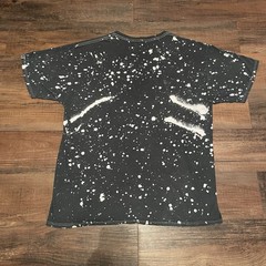 The Rolling Stones Shirt Large Black Bleach Splatter Acid Wash Tongue Graphic