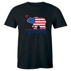 Distressed California Republic Flag T-Shirt Cali US Flag July 4 Men’s Tee Shirt