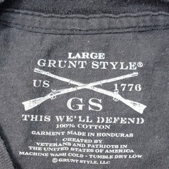 Grunt Style Mens Black 2nd Amendment Well Regulated Militia Graphic T-Shirt L