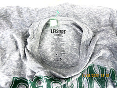LEISURE SZ M Poly/Cotton/Rayo NWT Gray Green Irish FEELIN’ LUCKY T- Shirt Blouse