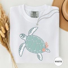 Line Art Sea Turtle Ocean Comfort Tee