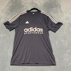 Adidas Sportswear Soccer Jersey Mens Medium Navy Blue Logo Short Sleeve Summer