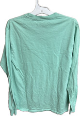 Pink Dolphin Logo Adult Men Long sleeve T-Shirt Seafoam Green black logo SMALL