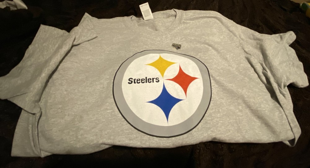 BUD LIGHT / PITTSBURGH STEELERS BRAND NEW L T-SHIRT GRAY GILDAN OFFICIAL NFL