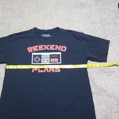 Nintendo NES “Weekend Plans” Tee T-Shirt Gamer Controller Adult Men’s Size XL