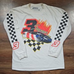 Rae Sremmurd SR3MM Tshirt Mens Sz L White #3 Lambo Racing Checkered Long Sleeve