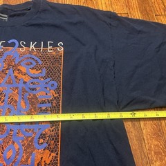 Sean John Graphic T-Shirt Navy Blue Abstract Print Short Sleeve Size XXL