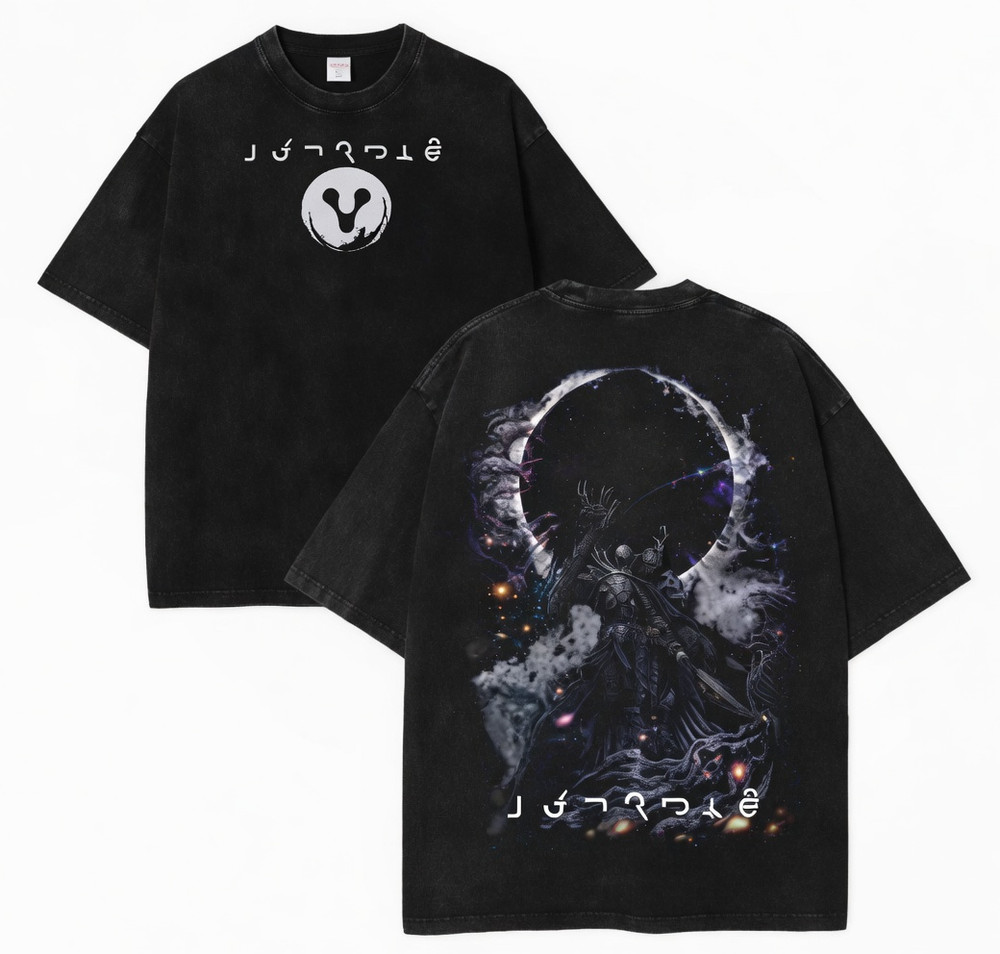 Destiny 2 “Void Warlock” Graphic T-Shirt | Washed Cotton Menswear Top | Smooth S