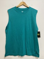 (Lot 6x) ATHLETIC WORKS DRIWORKS COOL TURQUOISE TRI BLEND MUSCLE Tank Sz M Tee