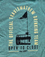 Mens Travis Mathew Heather Green Golf Drinking Team T-Shirt Sz XL Pima Cotton