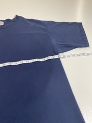 Vintage Pluma Blank T Shirt Sz L Navy Made In USA Heavyweight Grunge 90s