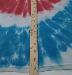 New Tie Dye Mens Small T-Shirt Red Blue Multicolor Summer Swirl Spiral
