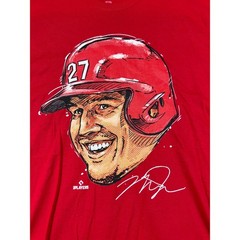 500 LEVEL Mike Trout Los Angeles Angels Red Graphic T-Shirt Mens XL MLB Players