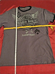 Hard Rock Cafe T-Shirt NASHVILLE Men’s L Gray Distressed Wings Rare Find NWT