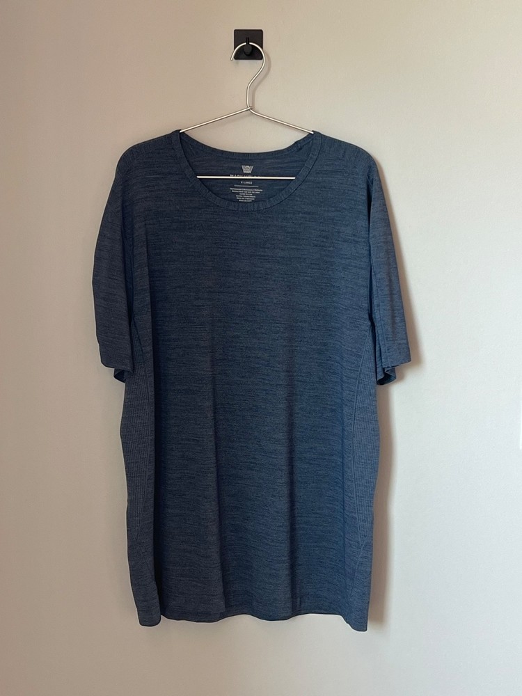 Mack Weldon Shirt Mens XL Blue Performance Stretch Casual Gym Workout