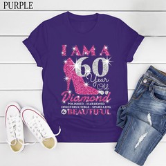 I Am A 60 Year Old Diamond, Womens 60th Birthday T-Shirt, Gift For Girl, Women