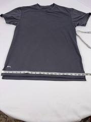 BYLT Premium Basics Men’s T-Shirt Large L Dark Grey Basic Crew Split Hem Tee