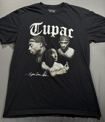 2Pac Tupac Shakur Graphic T-Shirt All Eyez On Me Black Cotton Tee