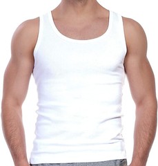 3 Packs Mens 100% Cotton Tank Top Wife Beater A-Shirt White Ribbed Undershirt