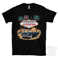 SOUTH END RABBIT WARREN LAS VEGAS SIGN PARODY FUNNY T-SHIRT barrow in furness