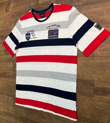 Paul & Shark Yachting Striped T Shirt Mens Small Red White Blue Italy Style