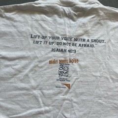 Vintage 30 Hour Famine Graphic T Shirt Charity Event White Tee Size XL Large