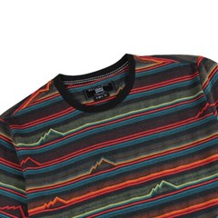 Beautiful Giant Men’s Striped T-shirt Jacquard Regular Fit Outdoor BLACK