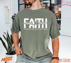Unisex Faith Hope Love T-Shirt, Men T shirt,Women T shirt Gift ReligionTop