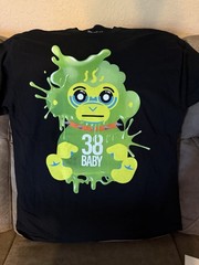 Never Broke Again 38 Baby Graphic Print Black Crew Neck Tee Short Sleeve XL