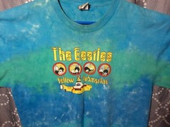 Rare Graphic THE BEATLES Yellow Submarine-Liquid Blue Tag Tie Dye ShIrt Size XL