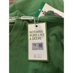 NWT John Deere Mens Green Short Sleeve Embroidered Logo Graphic T-Shirt XL