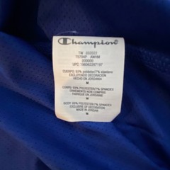 Champion T-Shirt Men’s Medium Crew Neck Mesh Fabric Signature Logo Blue NEW