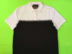 MICHAEL KORS Men’s Polo Short Sleeve T-Shirt SMALL White/Black MSRP $89.50 NEW