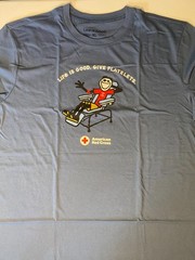 American Red Cross Life is Good Give Platelets XL T-Shirt – Platelet Donor Shirt