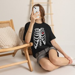 Heart Rib Cage X-Ray Skeleton Tee