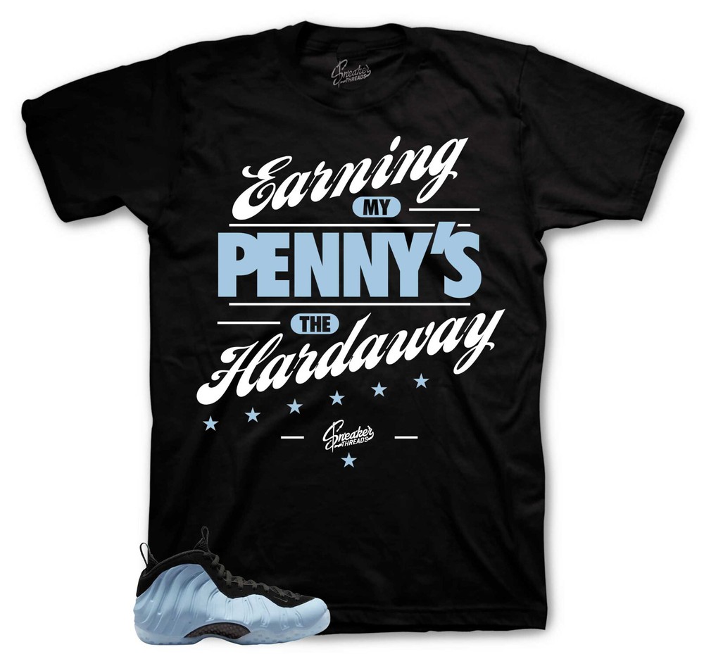 Shirt To Match Foamposite Psychic Blue Foam Shoes – Earning Pennies Tee
