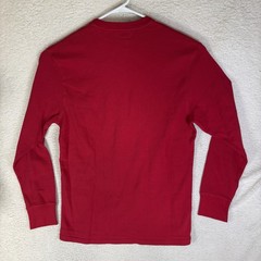Polo Ralph Lauren Thermal Shirt Mens XL Red Waffle Knit Long Sleeve White Pony
