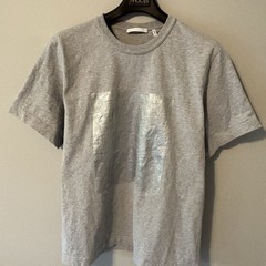 Helmut Lang Gray Reflective Graphic Print T Shirt 100% Cotton Portugal Men’s M￼