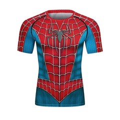 Spiderman 3D T-Shirts Short Sleeve Polyester Quick Dry Breathable Jerseys