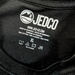 Jeep Black T Shirt XL American Tough Jeep Flag Short Sleeve Jedco 100% Cotton