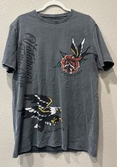 Valabasas Tattoo Shop Graphic Print T Shirt Men’s L 90’s Y2K