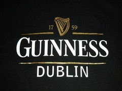 Guinness Official Merchandise T-Shirt Men M Black Crew Short Sleeve