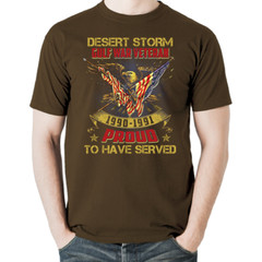 Veteran Gulf War Desert Storm US Patriotic Proud Hero T-Shirt Tee Gift New